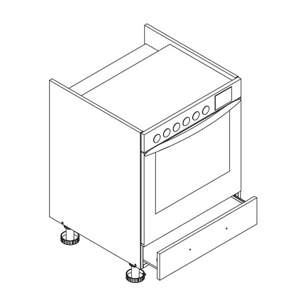 Dulap de bucătărie pentru cuptorul încorporat tip bază (lățime 60 cm) Kai – STOLKAR-image-2