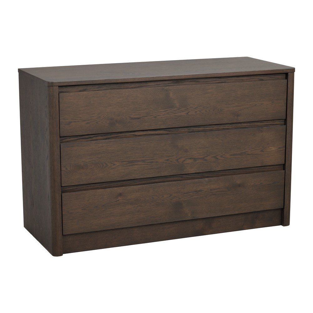 Comodă în culoare naturală închisă cu aspect de lemn de stejar 110x70x45 cm Melstone – Rowico
