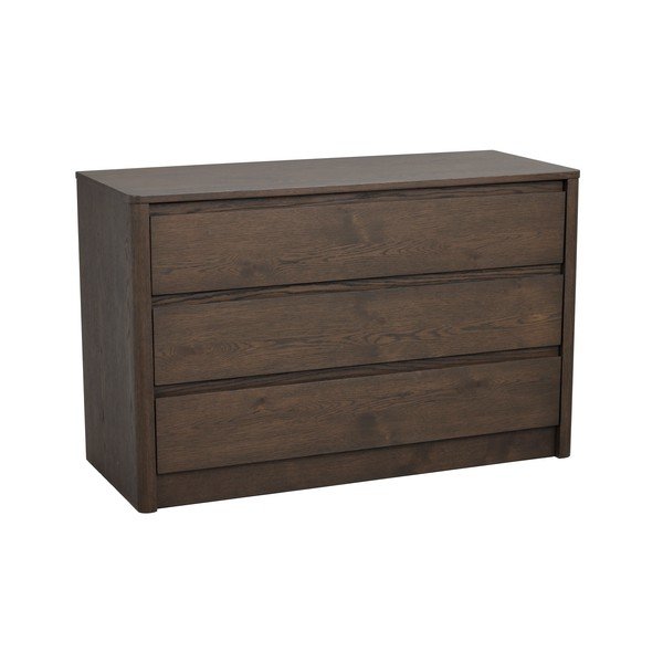 Comodă în culoare naturală închisă cu aspect de lemn de stejar 110x70x45 cm Melstone – Rowico