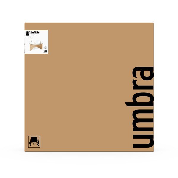 Măsuță de cafea în culoare naturală rotundă cu blat din sticlă ø 84 cm Madera – Umbra-image-4