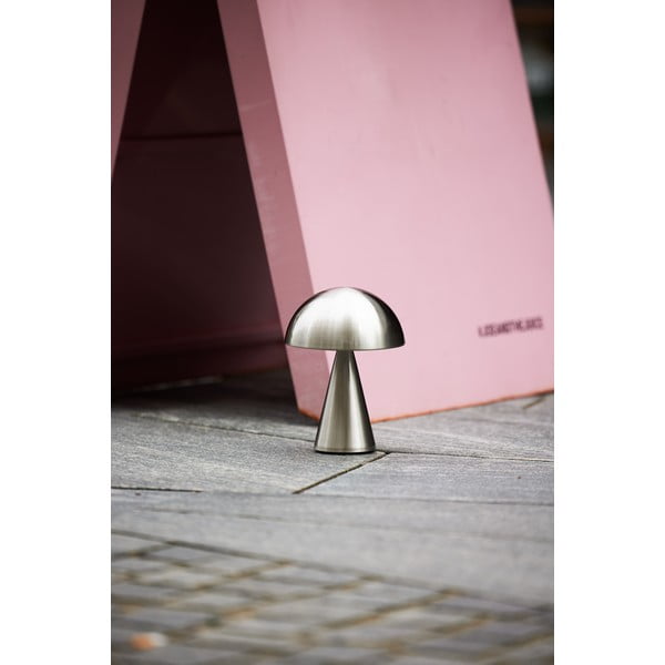 Veioză gri închis LED cu intensitate reglabilă (înălțime 20 cm) Mush – Hübsch-image-4