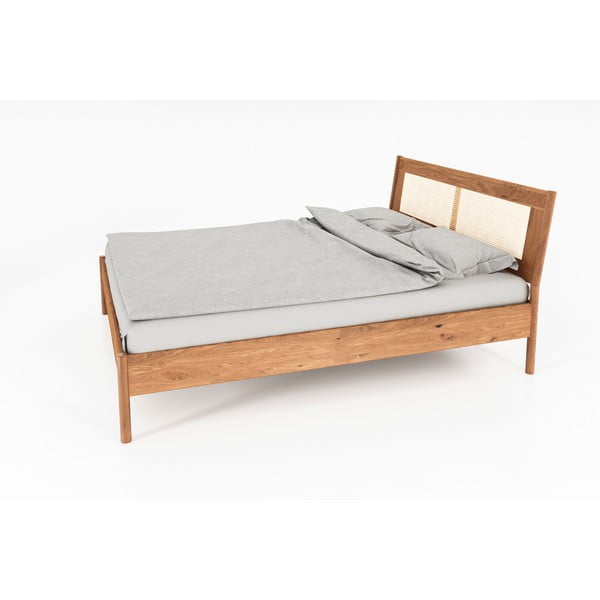Pat din lemn de stejar 90x200 cm Pola – The Beds-image-1