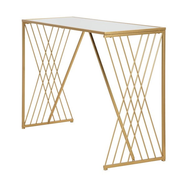 Masă consolă aurie 40x120 cm Easy – Mauro Ferretti-image-1