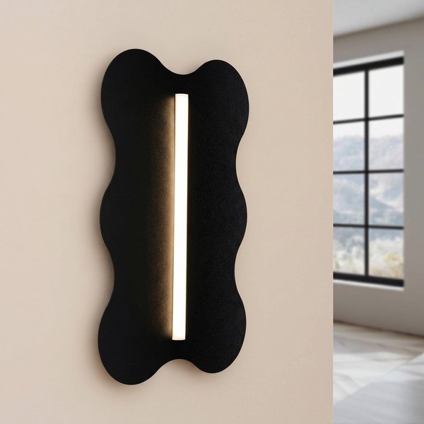 Aplică de perete neagră din metal KLOVER – Thoro-image-1