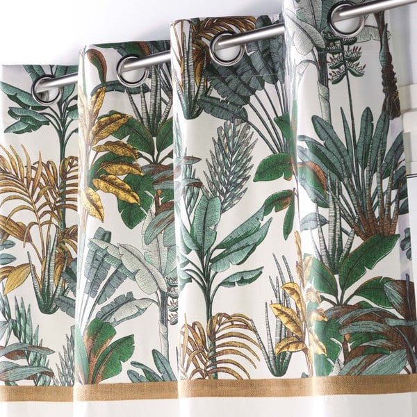 Draperie verde/crem 140x240 cm Balinesia – douceur d'intérieur-image-1