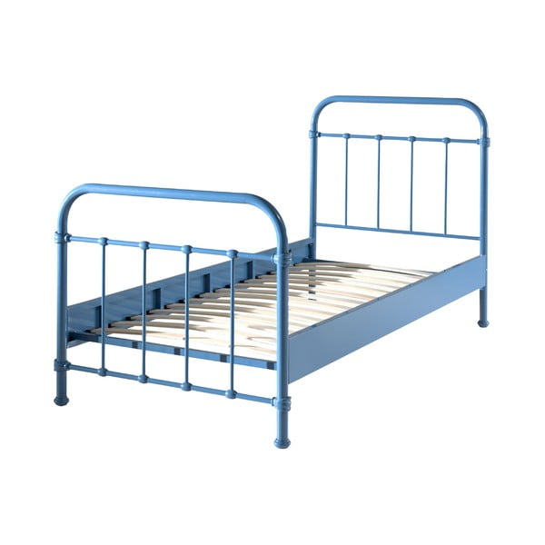 Pat metalic pentru copii Vipack New York, 90 x 200 cm, albastru-image-1
