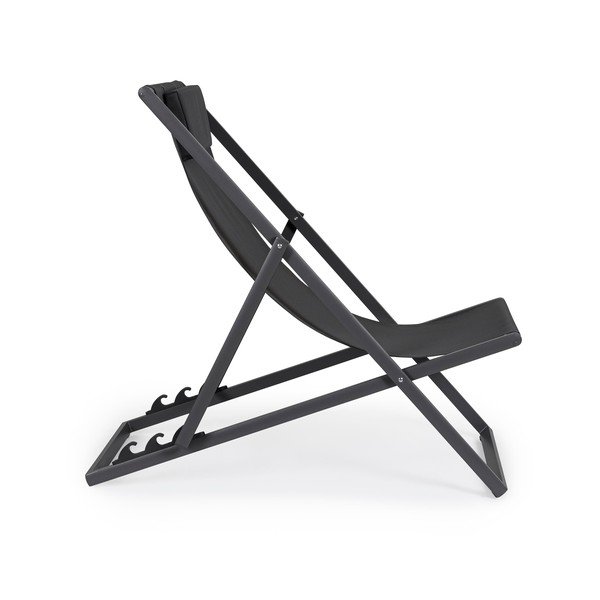 Șezlong de grădină gri antracit din metal Taylor – Bizzotto-image-1