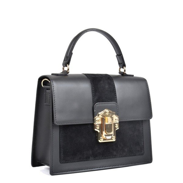 Geantă din piele Isabella Rhea Misso, negru-image-2