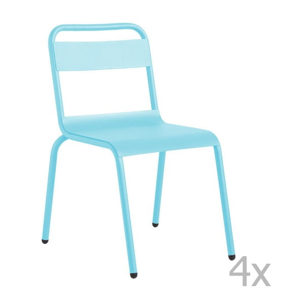 Set 4 scaune de grădină Isimar Biarritz, albastru deschis