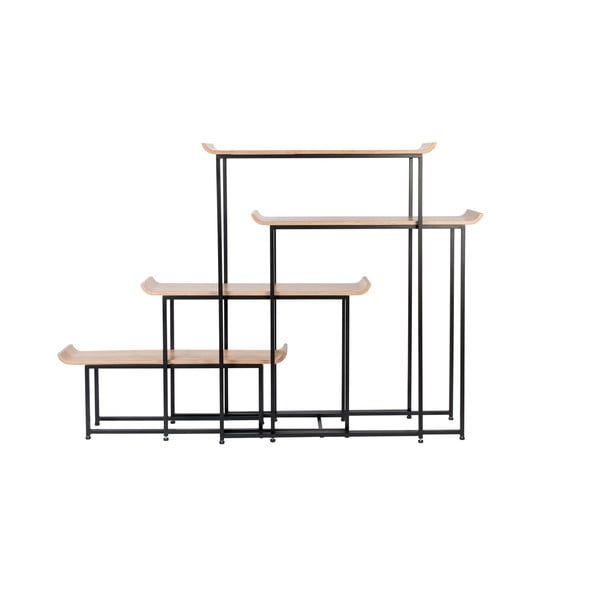 Etajeră din bambus negru-natural  114x148 cm Flodka – Zuiver-image-3