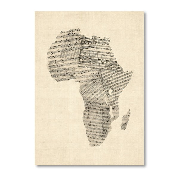 Poster Africa Americanflat Music, 60 x 42 cm, gri