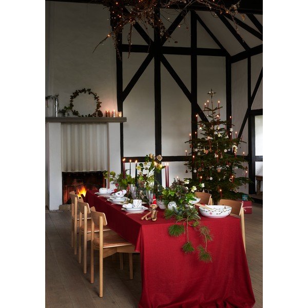 Vază albă de Crăciun din porțelan Kähler Design Hammershøi, înălțime 13 cm-image-2