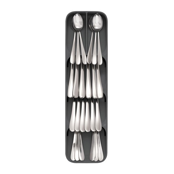 Organizator de tacâmuri gri din plastic 11 x 39,5 cm Duo – Joseph Joseph-image-4