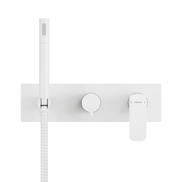 Baterie albă pentru duș încastrată (3 ieșiri) Spy – Sapho