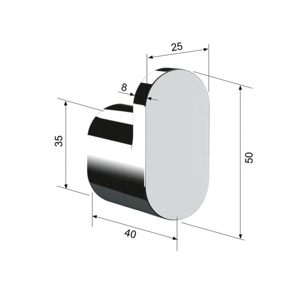 Cârlig negru mat de montat pe perete din alamă Flori – Sapho-image-1