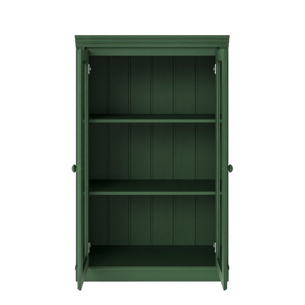 Vitrină verde din lemn de pin 74x118x35 cm Anita – Støraa-image-2