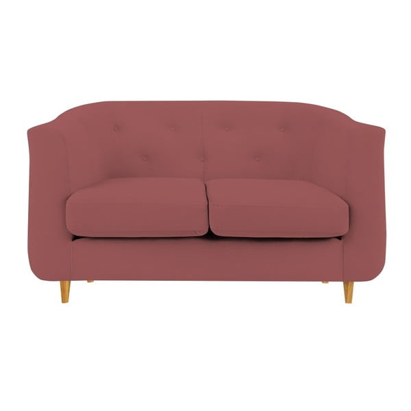 Canapea cu 2 locuri Mel Art Michael, roz prăfuit