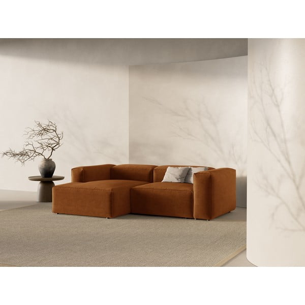 Colțar cărămiziu (cu colț pe partea stângă/cu șezlong) Bergamo – Cosmopolitan Design-image-1