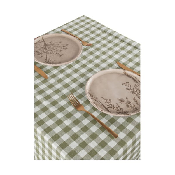 Față de masă din bumbac 150x150 cm Gingham – Tiseco Home Studio-image-1