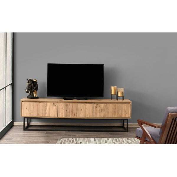 Comodă TV cu aspect de lemn de pin Kalune Design Tilsim, lungime 180 cm, natural-image-3