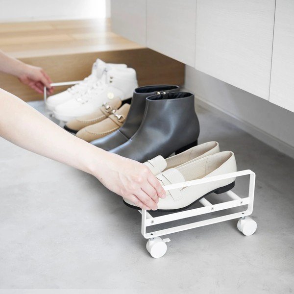 Pantofar alb din metal 83,5x14,5x27,5 cm Tower – YAMAZAKI-image-1