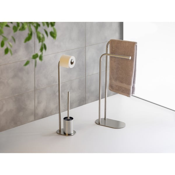Suport pentru prosoape argintiu mat din oțel inoxidabil Levante – Wenko-image-2