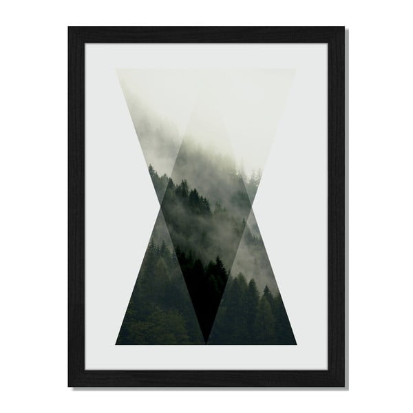 Tablou înrămat Liv Corday Scandi Geo Mountains, 30 x 40 cm