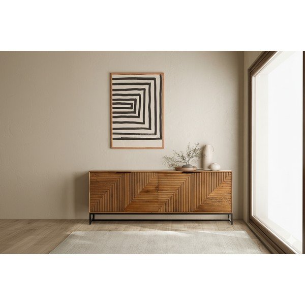 Comodă în culoare naturală din lemn de mango 210x80x40 cm Nereida – MOME-image-1