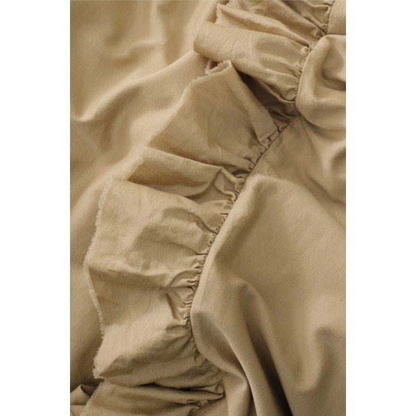 Lenjerie de pat verde-deschis/kaki din bumbac satinat pentru pat de o persoană 150x210 cm Gloria – Ellos Home-image-2