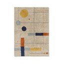 Covor bej lavabil/țesut manual din bumbac 170x240 cm Geometrical Shapes – Lorena Canals