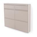 Pantofar taupe cu deschidere înclinată din metal 98x86x15 cm Billy – Spinder Design