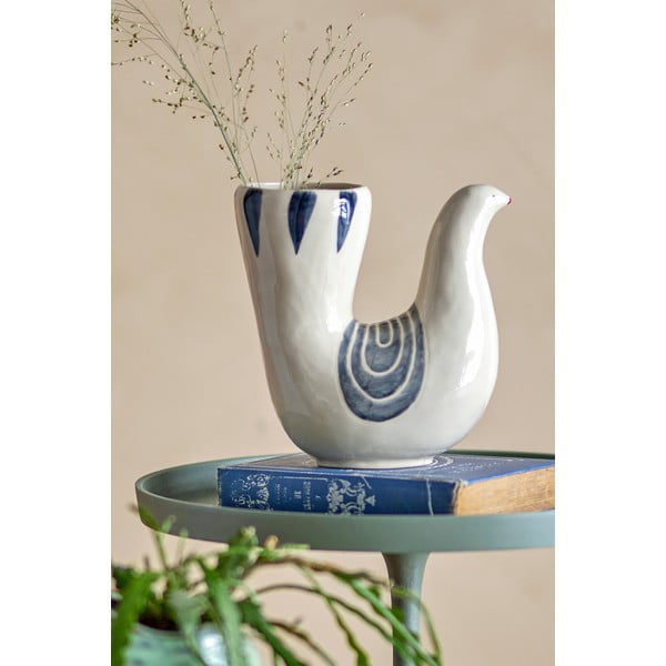 Vază crem din gresie pictată manual (înălțime 19 cm) Trudy – Bloomingville-image-1