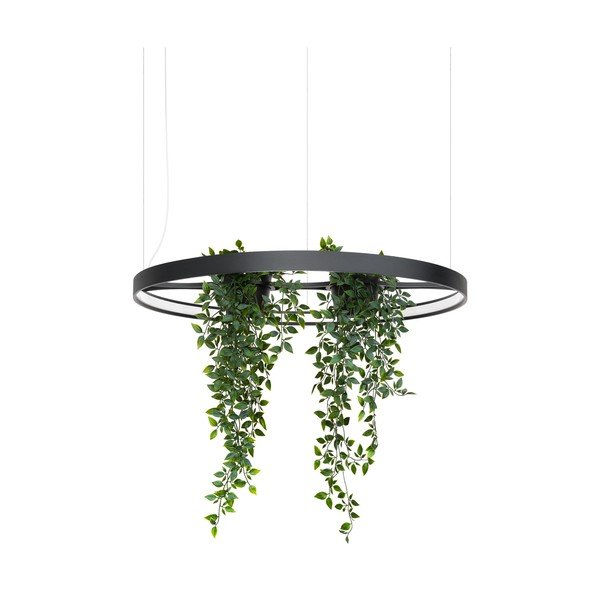 Lustră neagră LED din aluminiu ø 78 cm RIO – Thoro