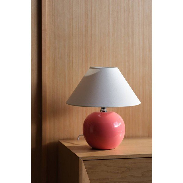 Veioză roz/crem din ceramică (înălțime 29 cm) Karamell – Jotex-image-2