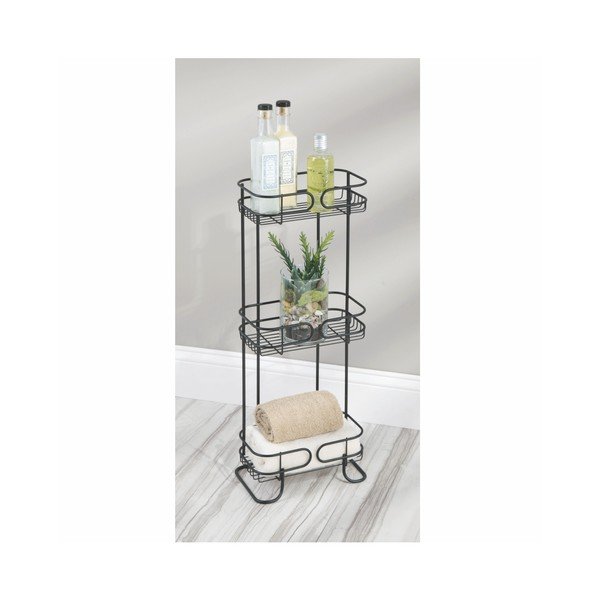 Organizator pentru baie cu 3 etaje iDesign Neo, negru-image-1