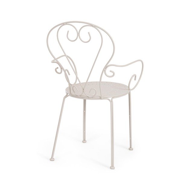 Scaun de grădină bej din metal Etienne – Bizzotto-image-4