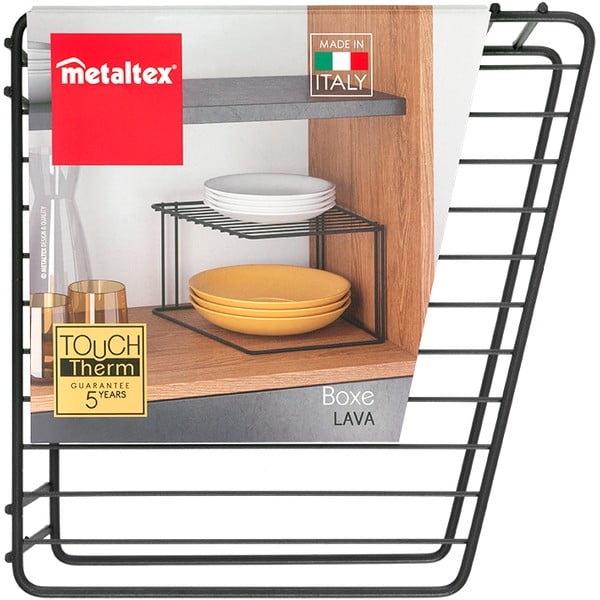 Raft suplimentar pentru dulapul de bucătărie Metaltex Boxe Lava, negru-image-3