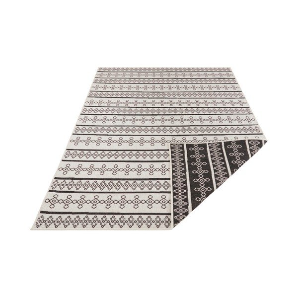 Covor reversibil adecvat interior/exterior Bougari Madeira, 80 x 150 cm, negru-crem-image-2