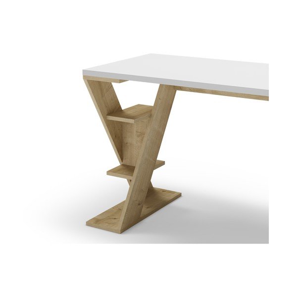 Birou cu blat alb 60x137 cm Butterfly – Marckeric-image-4