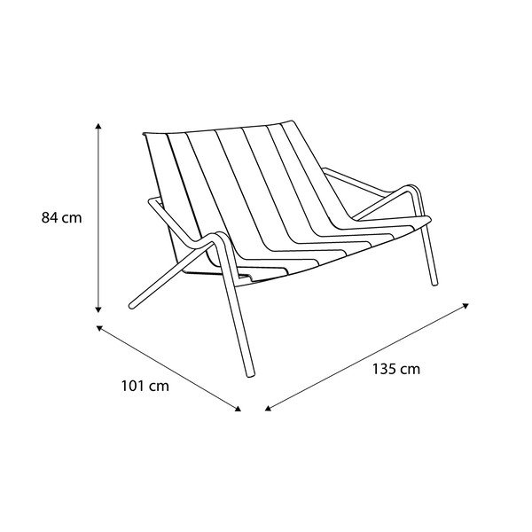 Bancă de grădină gri deschis din metal Fleole – Ezeis-image-4