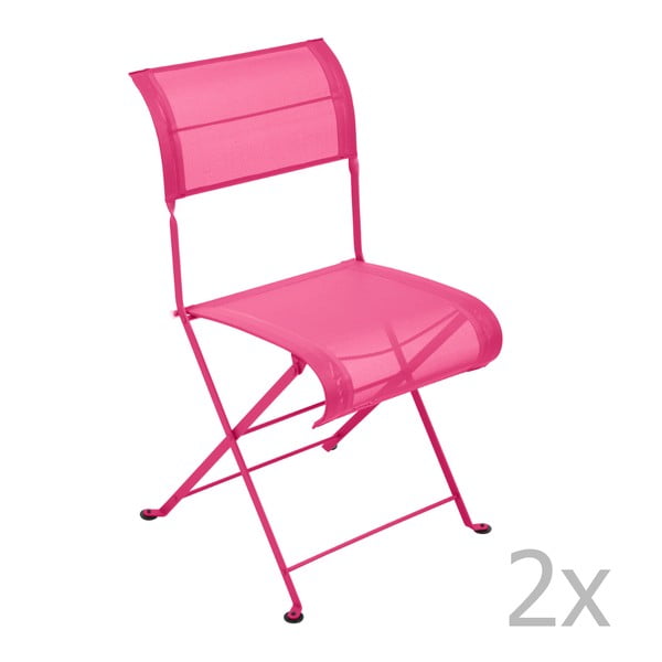 Set 2 scaune pliante Fermob Dune, roz