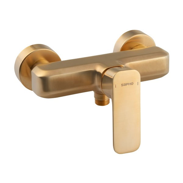 Baterie aurie pentru duș cu montare pe perete (1 ieșire) Spy – Sapho