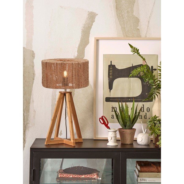 Veioză în culoare naturală cu abajur din iută (înălțime 51 cm) Iguazu – Good&Mojo-image-1