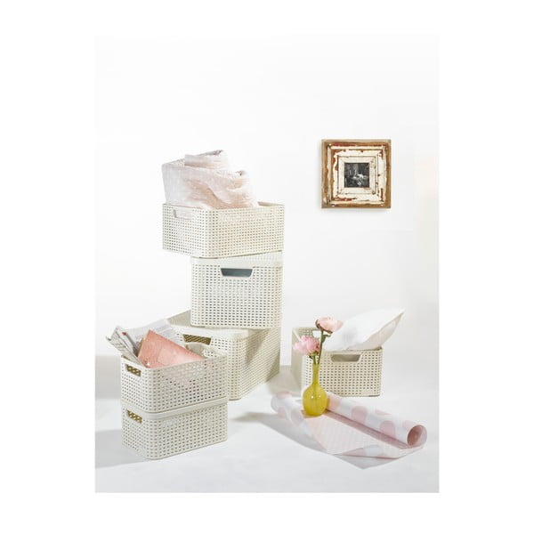 Cutie de depozitare crem din plastic 33x44x23 cm Style – Curver-image-1