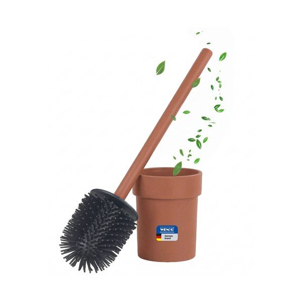 Perie de WC maro autoadezivă cu Turbo-Loc din plastic Lizan – Wenko-image-3