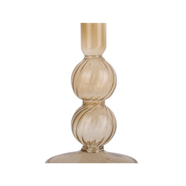Sfeșnic din sticlă PT LIVING Swirl Bubbles, maro deschis-image-1