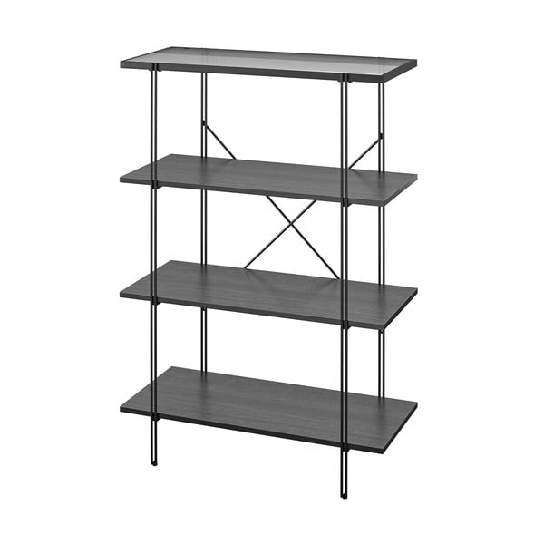 Bibliotecă neagră cu aspect de stejar 79x117 cm Wainwright - Queer Eye-image-2