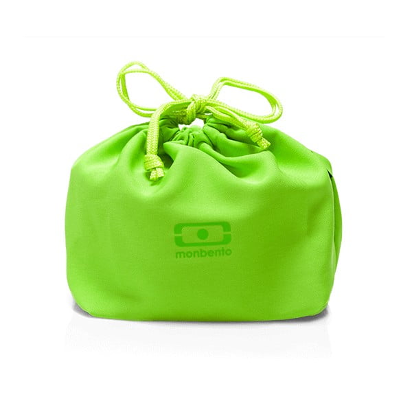 Husă pentru cutia de mancare Monbento, cu șiret verde