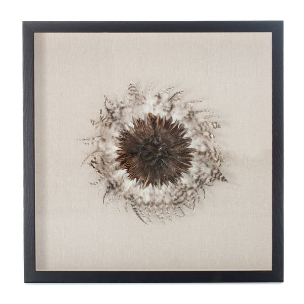 Decorațiune artizanală de perete Vivorum Feather Light, 60 x 60 cm