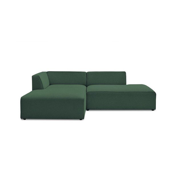 Colțar modular verde (cu colț pe partea stângă/în formă de ”L”) Megeve – Bobochic Paris